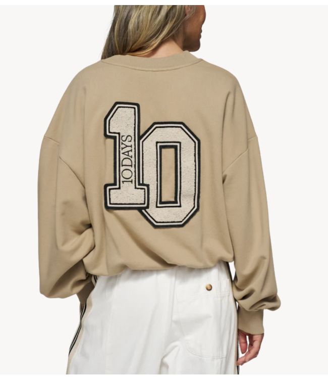 10DAYS Trui pleated sweater 10 earth