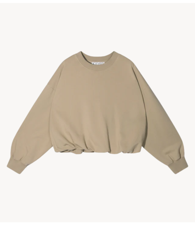10DAYS Trui pleated sweater 10 earth