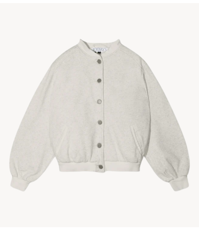 10DAYS Jacket baseball bomber jacket 10 white grey melee