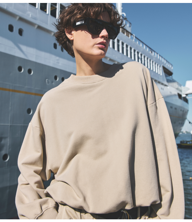 10DAYS Trui pleated sweater 10 earth