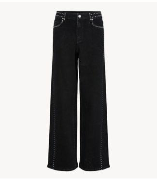 Y.A.S Jeans YASNOELLE HW STUDDED JEANS Dark Grey Denim