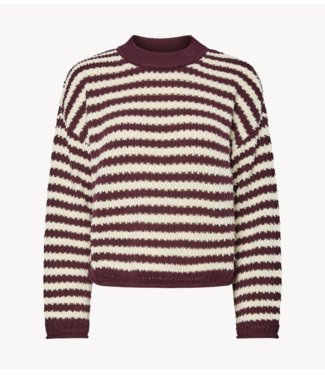 Y.A.S Trui YASPORTA LS KNIT PULLOVER S. Birch Port Royale