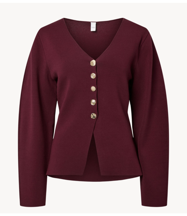 Y.A.S Vest YASMIKKALA LS KNIT CARDIGAN S. Port Royale