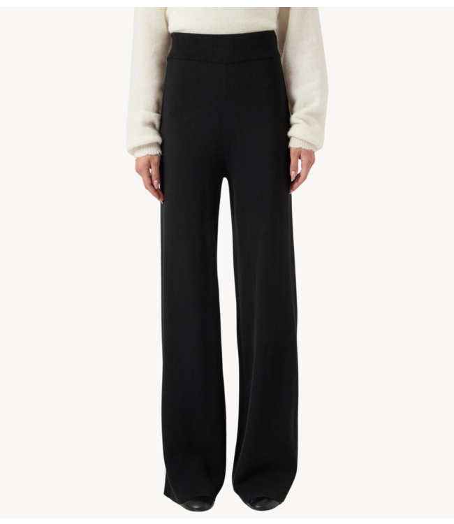 Y.A.S Broek YASFONNY HW KNIT PANT S. NOOS Black