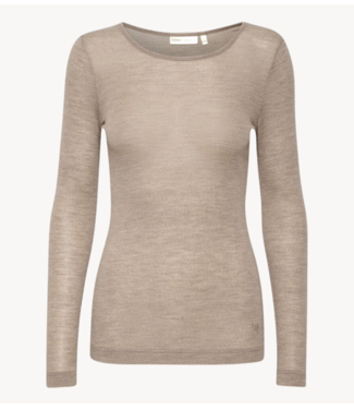 Inwear Top FangIW T-shirt LS Oatmeal Melange brown NOOS