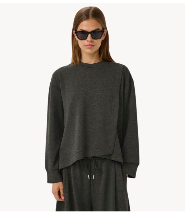 Inwear Trui GidaIW Melange Vincent Sweatshirt Dark Grey Melange