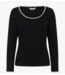 Cream Top CRRibba Embroidery LS T-Shirt Pitch Black