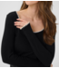Cream Top CRRibba Embroidery LS T-Shirt Pitch Black
