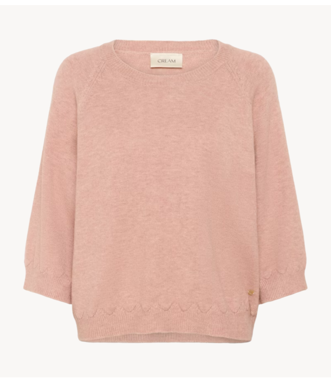 Cream Trui CRDela 3/4 Sleeve Pullover Mahogany Rose