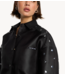 Alix The Label Blouse ladies woven studs cropped blouse black