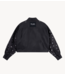 Alix The Label Blouse ladies woven studs cropped blouse black