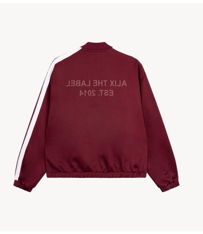 Alix The Label Jacket ladies knitted trainings sweat jacket bordeaux