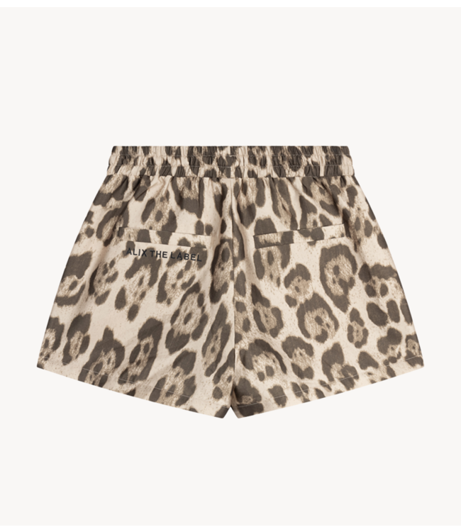Alix The Label Short ladies woven jaguar shorts animal