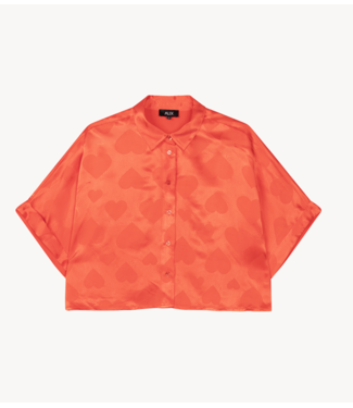 Alix The Label Blouse ladies woven hearts blouse red orange