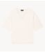 Alix The Label T-shirt ladies knitted v-neck linen t-shirt soft white