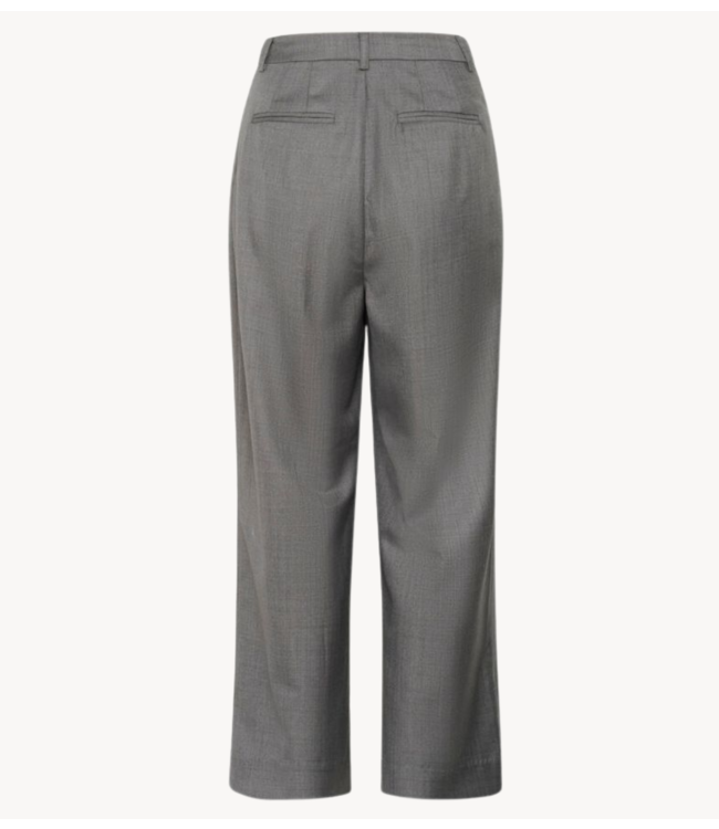 Gestuz Broek GZeffy HW Pants Dark Grey Melange