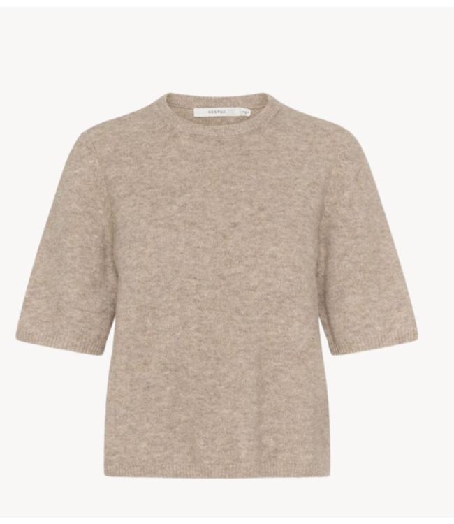 Gestuz T-Shirt AlphaGZ ss tee NOOS Warm Sand Mel