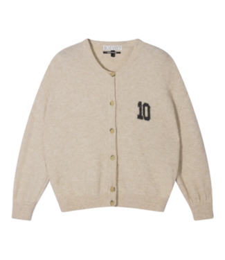 10DAYS Vest soft baseball knit cardigan earth