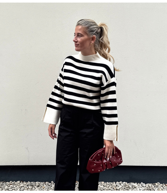 Copenhagen Muse Trui CMCOLIN-PULLOVER Jet Stream w. Black