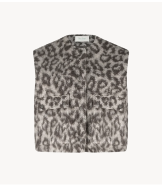 BY-BAR Jacket maggie sleeveless leo jacket leopard print