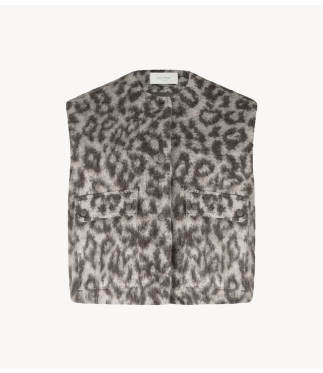 BY-BAR Jacket maggie sleeveless leo jacket leopard print
