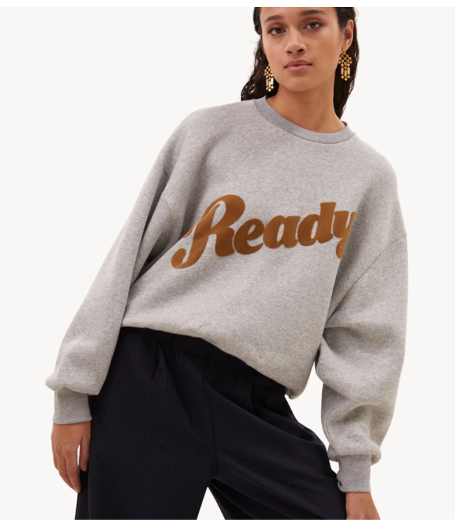 BY-BAR Trui bibi ready sweater grey melee