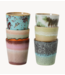 HKLIVING Mok 70s ceramics: coffee mugs, surreal (set of 6)