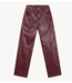 Alix The Label Broek ladies woven faux leather pants bordeaux
