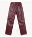 Alix The Label Broek ladies woven faux leather pants bordeaux