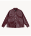 Alix The Label Blouse ladies woven faux leather blouse bordeaux