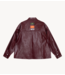 Alix The Label Blouse ladies woven faux leather blouse bordeaux