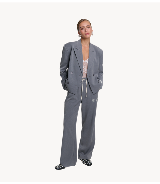 Alix The Label Broek ladies woven relaxed pants soft grey melange