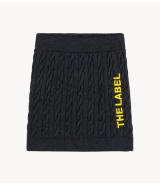 Alix The Label Rok ladies knitted cable skirt antracite melange
