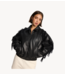 Alix The Label Jas ladies woven fringe jacket black