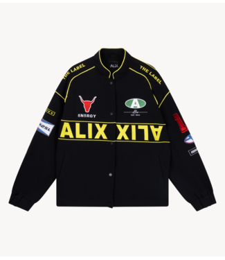 Alix The Label Jas ladies woven racer jacket black