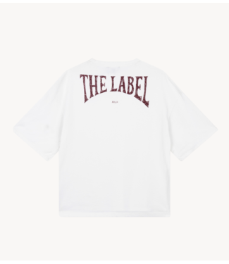 Alix The Label T-Shirt ladies knitted back logo t-shirt soft white