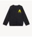 Alix The Label Trui ladies knitted cropped cable jumper antracite melange