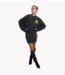 Alix The Label Trui ladies knitted cropped cable jumper antracite melange