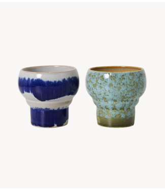 HKLIVING Mok 70s ceramics: lungo mugs, symbolist (set of 2)