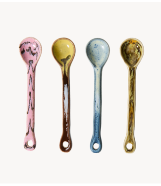 HKLIVING Lepel 70s ceramics: spoons M, sketch (set of 4)