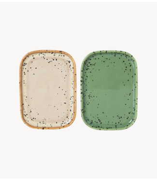 HKLIVING Schotels 70s ceramics: small trays, crayon (set of 2)