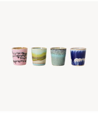 HKLIVING Eierdoppen 70s ceramics: egg cups, vibrance (set of 4)