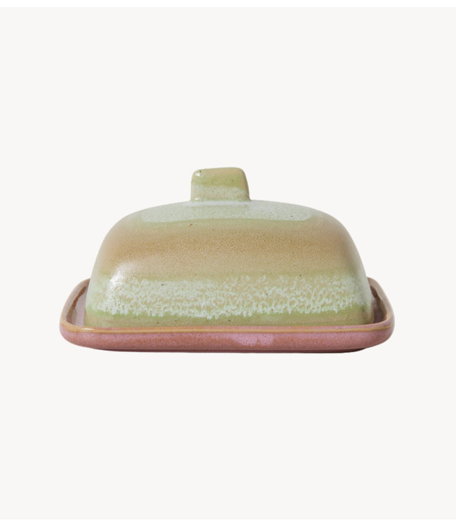 HKLIVING Botervloot 70s ceramics: butter dish, skyline