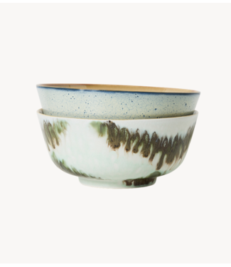 HKLIVING Kom 70s ceramics: ramen bowls, minimalist (set of 2)