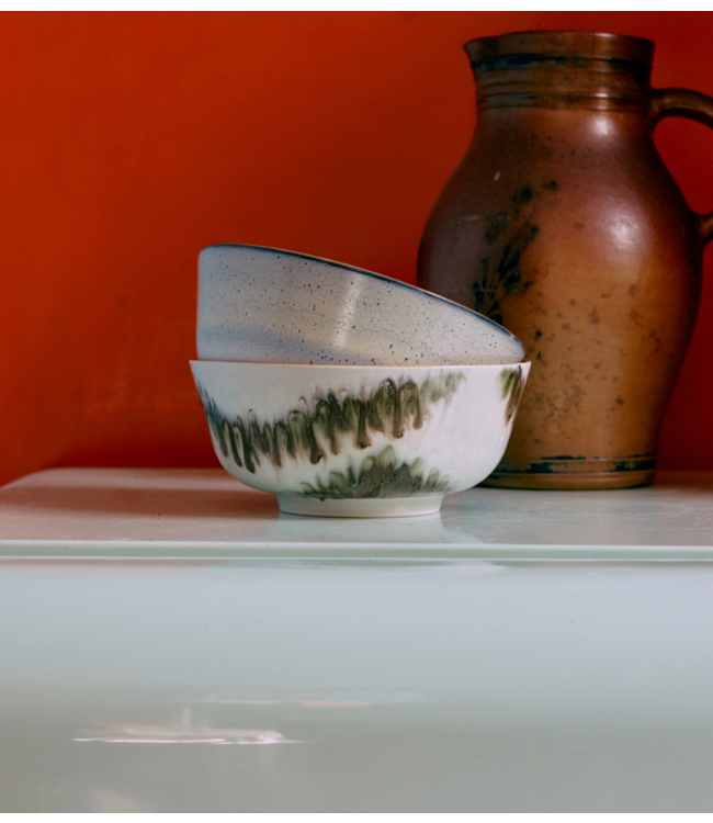 HKLIVING Kom 70s ceramics: ramen bowls, minimalist (set of 2)