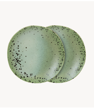 HKLIVING Bord 70s ceramics: side plates, fleck (set of 2)