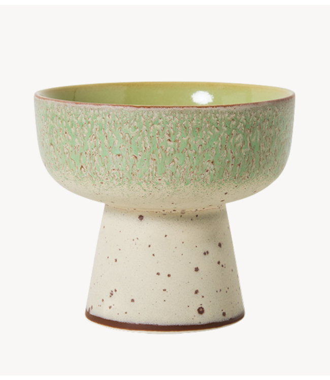 HKLIVING Kom 70s ceramics: tapas bowl on base L, slush