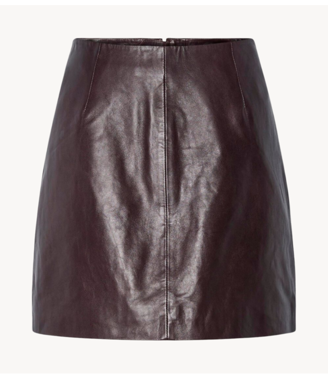 Y.A.S Rok YASKALA HMW LEATHER SKIRT Port Royale