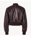 Y.A.S Jas YASKALA LS SHORT BOMBER LEATHER JACKET Port Royale