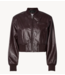 Y.A.S Jas YASKALA LS SHORT BOMBER LEATHER JACKET Port Royale